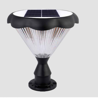 Đèn gắn trụ, cột năng lượng mặt trời led đổi 7 màu cao 22cm TNL-400 Ø200xC220