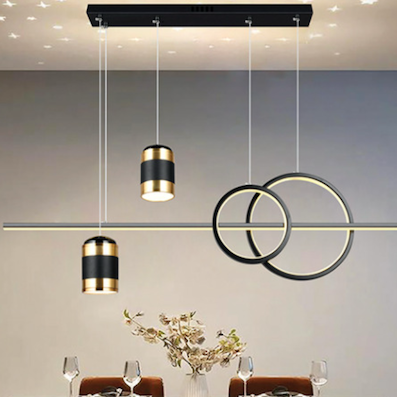 Đèn Thả Led ngang gắn bàn ăn, quầy bar, đảo bếp dài 1 mét TL-6002BK