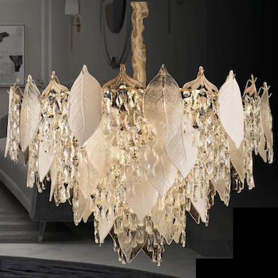 Đèn chùm pha lê K9 lá đường kính 100cm TPL8863T1000