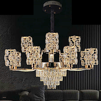 Đèn Chùm Pha Lê 2 tầng đường kính 98cm CNQT-431