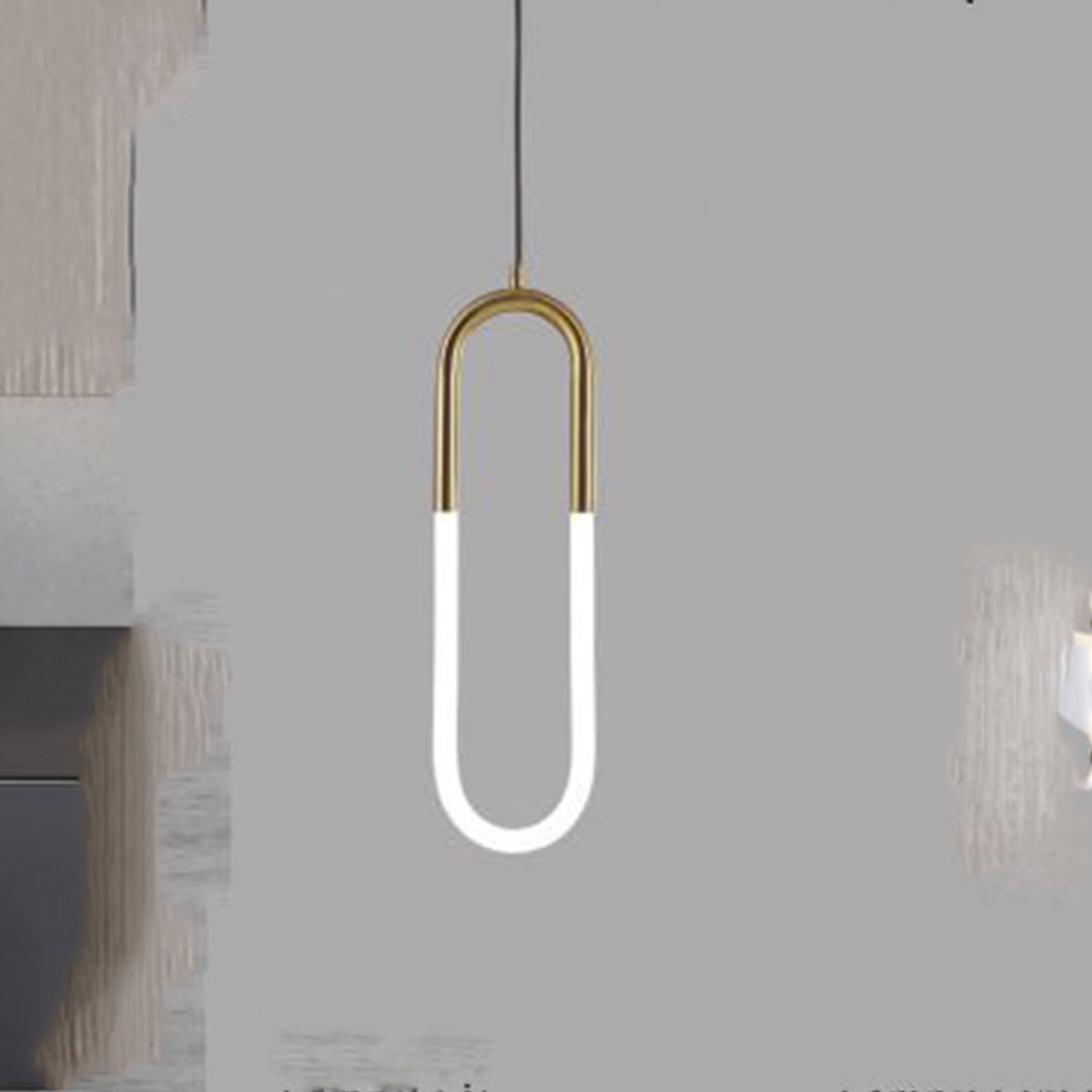 Đèn thả nghệ thuật led hình oval KD24H76 Ø140xH400