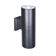 Đèn ống gắn tường ngoài trời đen hắt 2 đầu Ø60xH160