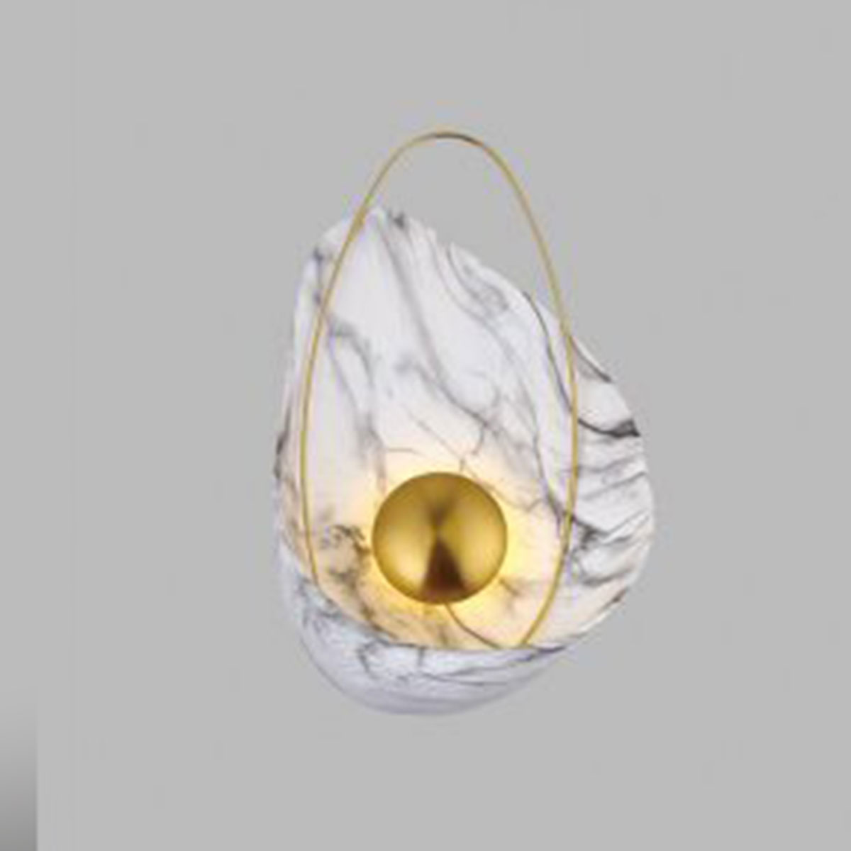Đèn gắn tường led ngọc trai vỏ trắng Ø240x420