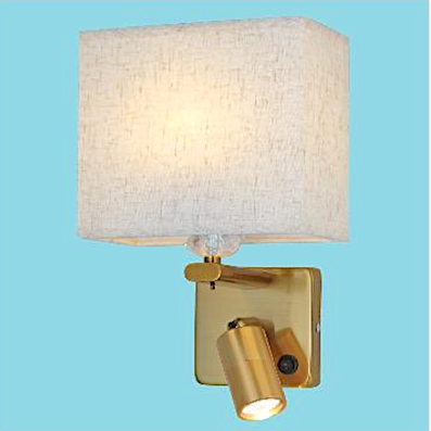 Đèn gắn tường phòng ngủ + đèn led đọc sách chỉnh góc sáng có công tắc V-6136