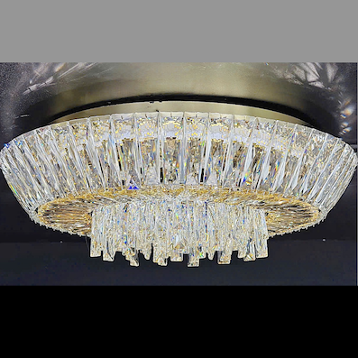 Đèn ốp trần mâm pha lê led 3 màu đường kính 80cm OTPL088T800