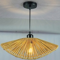 Đèn Thả dây thừng đan hình nón đường kính 40cm TTK209