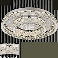 Đèn Mâm Pha Lê tròn đường kính  80cm led 3 màu MO-1261