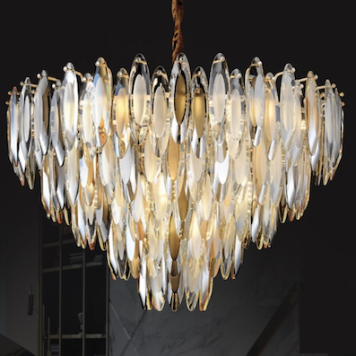 Đèn Thả Pha Lê xếp tầng nón đường kính 60cm TPL708T600