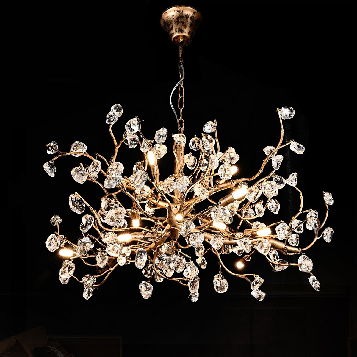 Đèn Chùm nhánh cây pha Lê đường kính 80cm TPL2003T800 Ø800