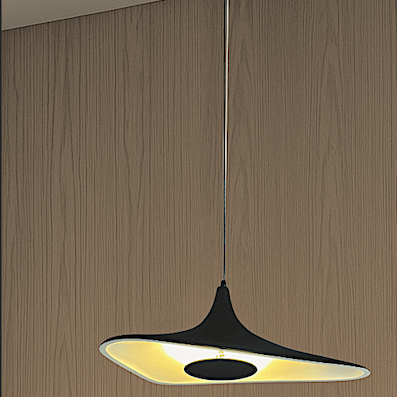 Đèn thả hiện đại led vàng thân đen đường kính 60cm THCN 023