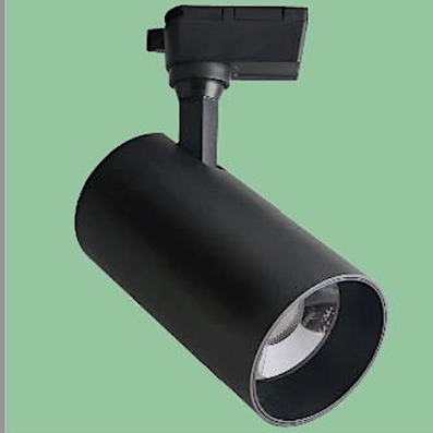 Đèn gắn ray chiếu điểm, spotlight thân đen 30w, FR-2023B Ø75xH135