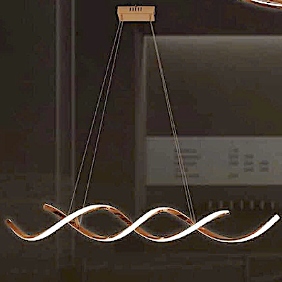 Đèn Thả 2 thanh xoắn lò xo đèn led 3 màu dài 1,2 mét THD9122T1200