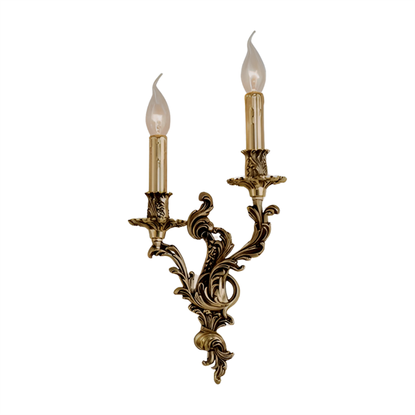 Đèn gắn tường 2 ngọn nến bằng đồng nguyên chất tân cổ điển VDC6036T3