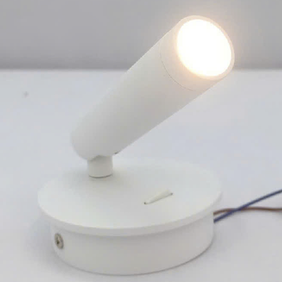 Đèn led đọc sách gắn tường có công tắc, xoay được thân trắng VRT21