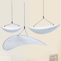 Đèn thả cánh diều bằng da PU đường kính 40cm THD27 