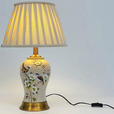 Đèn sứ để bàn, tủ đầu giường phong cách indochine DB101