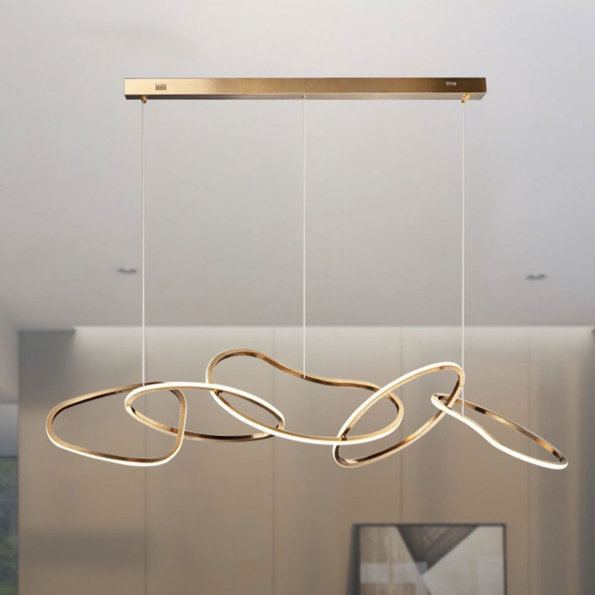 Đèn Thả 5 vòng móc nhau led 3 màu dài 1,2 mét THD602N1200