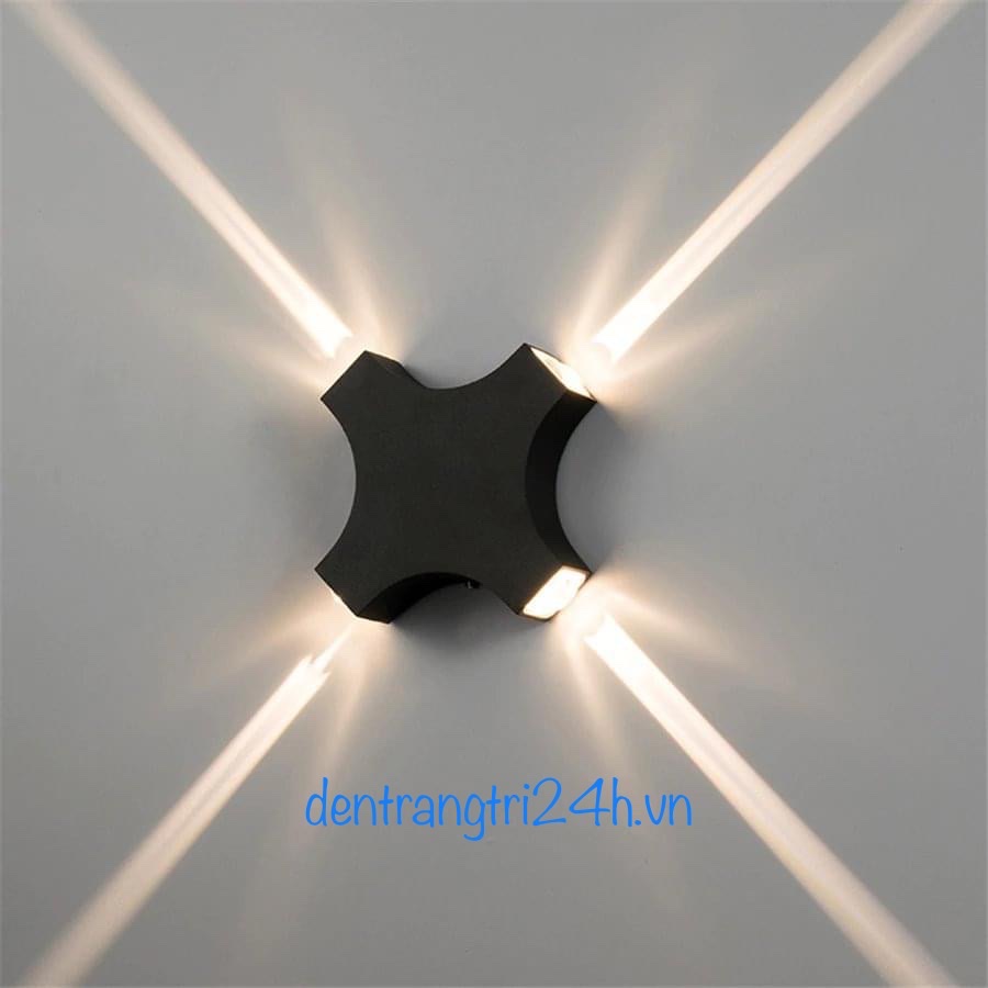 Đèn gắn tường ngoài trời 4 tia led sáng 4 hướng VL-8156T4 D160xR160 