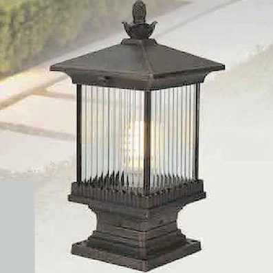 Đèn gắn đầu trụ, cột cạnh 23 cao 45cm DT25